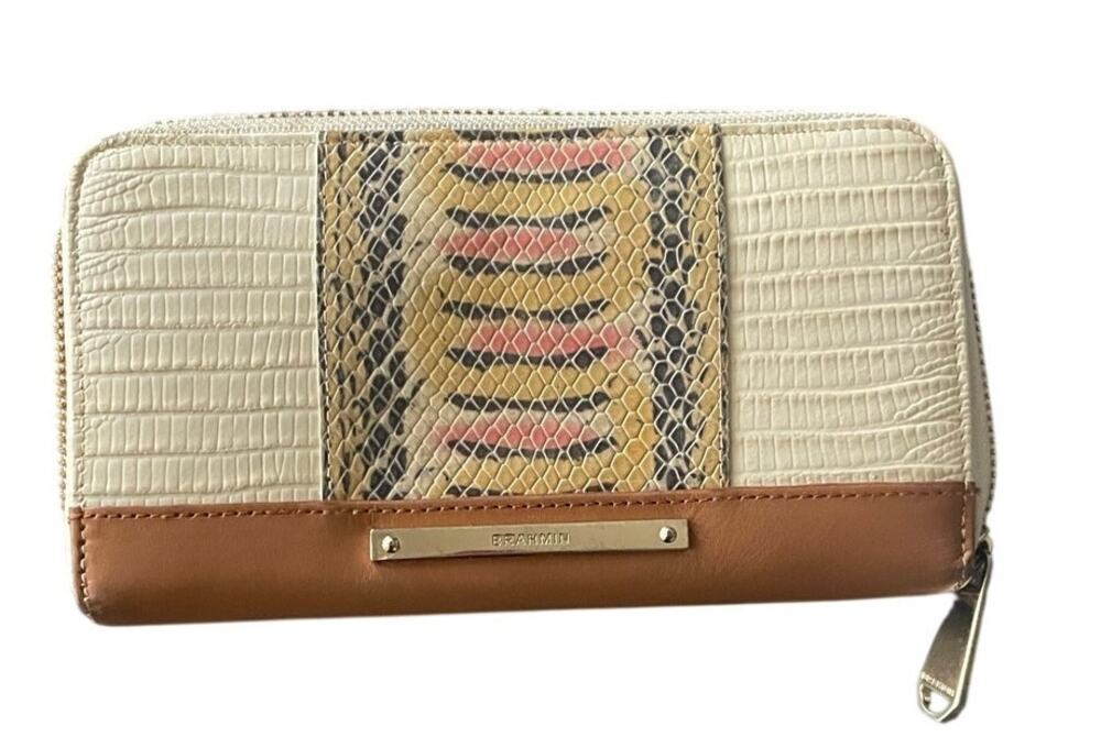 Brahmin Siri Yellow Canyon Zip Around Wallet